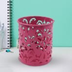 Metal Mesh Pen Holder for Office Desk | Black Grid Pen Stand | Desk Organizer for Stationery & Supplies (1 Piece) - Image 2