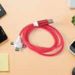 Fast 3-in-1 Charging Cable with LED Light Universal Lightning, UHE-C, and Micro USB Charger - Image 3