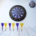 Magnetic Dart Board Game Set with 6 Soft-Tip Darts