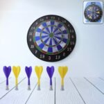 Magnetic Dart Board Game Set with 6 Soft-Tip Darts