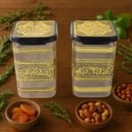 Plastic Rajwadi Container 2pcs set 1100ml - Image 4