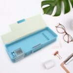 Multipurpose Compass Box Double Deck Pencil Case with Compartments for School Storage (1 Pc) - Image 5