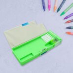 Multipurpose Cartoon Pencil Case ? 2 Compartments Compass Box for Kids, School & Stationery Storage - Image 2