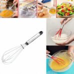 STAINLESS STEEL WIRE WHISK,BALLOON WHISK,EGG FROTHER, MILK EGG BEATER (10 INCH) - Image 3