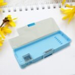 Multipurpose Compass Box Double Deck Pencil Case with Compartments for School Storage (1 Pc) - Image 3
