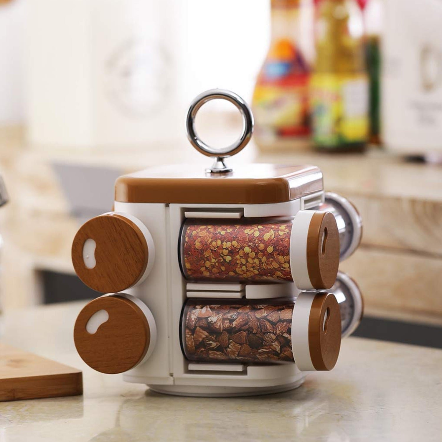 02_9373c21e-4ec6-4002-b87c-9506b5a8c92d.jpg Storewell Plastic Spice Rack - Set of 8 - Image 1