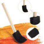 Multipurpose Sponge Brush Set (5 Pcs) with Wooden Handles ? Foam Paint Applicator - Image 4