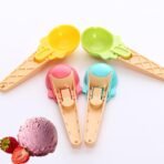 Ice Cream Spoons Set (2 pcs) ? Plastic Watermelon Scoopers with Trigger for Ice Cream, Fruit, and Cupcakes, Kitchen Tools - Image 2
