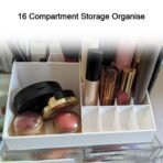 Makeup Organiser Cosmetic Makeup Lipstick Storage Box with Drawer Plastic Case Holder Skin Care Products (1 Pc) - Image 3