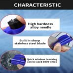 2 in Emergency Safety Cutter with Key Chain, Small Portable Handy Emergency Safely Glass Breaking Seat Belt Cutting Keychain Tool - Image 4