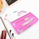 Printed Multi-Compartment Pencil Case for Children | Large Capacity Compass Box & Organizer | Fun Kids School Stationery - Image 3