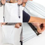 Tamper Proof Courier Bags (6.5 x 8 Inches) | 100 Pcs | Heavy Duty Plain Polythene Mailers with POD Jacket | E-commerce Shipping - Image 5