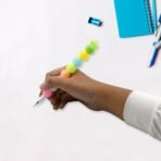 Stylish Pearls Gel Pen Set ? Multicolor Moti Design | Smooth Writing Non-Breaking Plastic Pen | Fancy Designer Pens for Kids, School & Office (12 Pc Set) - Image 3