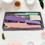3in1 Multipurpose Stainless Steel Classic Kitchen Knife Set of for Fruits and Vegetable Chopping Cutting Peeling, Kitchen Knife Vegetable Peeler Plain Knife - Image 3