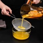 Big Stainless Steel Mesh Strainer with Long Handle | Oil Skimmer, Food Sieve & Deep Fry Filter for Kitchen (1 Piece) - Image 4