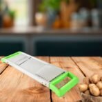 Stainless Steel 2-in-1 Vegetable Slicer ? Dual s for Slicing & Julienne Cutting, Durable and Easy to Use - Image 5