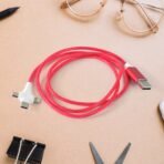 Fast 3-in-1 Charging Cable with LED Light Universal Lightning, UHE-C, and Micro USB Charger - Image 4