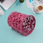 Metal Mesh Pen Holder for Office Desk | Black Grid Pen Stand | Desk Organizer for Stationery & Supplies (1 Piece) - Image 4