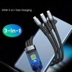3-in-1 Super Fast Charging Cable 100w - Image 4