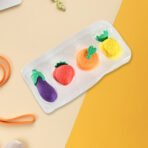 Mini Fruit & Vegetable Erasers Set for Children | Fun, Colorful 3D Puzzle Erasers | Back-to-School Novelty Stationery - Image 3