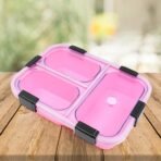 Insulated Plastic 3-Compartment Lunch Box (1 Piece - Image 4