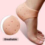 Anti-Crack Silicon Gel Heel Moisturizing Socks Foot Care Solution for Men Women with Hydrating Gel for Cracked Heels - Image 3