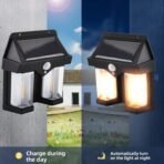 Outdoor Solar Wall Lamp Outdoor Waterproof Better Lamp Induction Garden Lamp Garden Villa Night Lamp Double Lamp Light (1 Pc) - Image 3