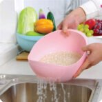 Rice Strainer Spoon Practical and Easy-to-Use Rice Sieve Washer for Quick and Effective Washing of Rice and Grains - Image 3