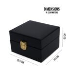 Presents Luxury Watch Box for Men ? Premium Black Leather Single Watch Case with Red Velvet Interior ? Travel-Friendly Watch Storage & Display Box with Secure Lock (Black)