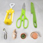 MULTIFUNCTION KITCHEN TOOLS STAINLESS STEEL AND PLASTIC KITCHEN KNIFE AND SCISSOR IDEAL ACCESSORY SET FOR KITCHEN - Image 4