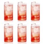 Heavy unbreakable Stylish Plastic Clear look fully Transparent Glasses Set 330ml (6pcs)