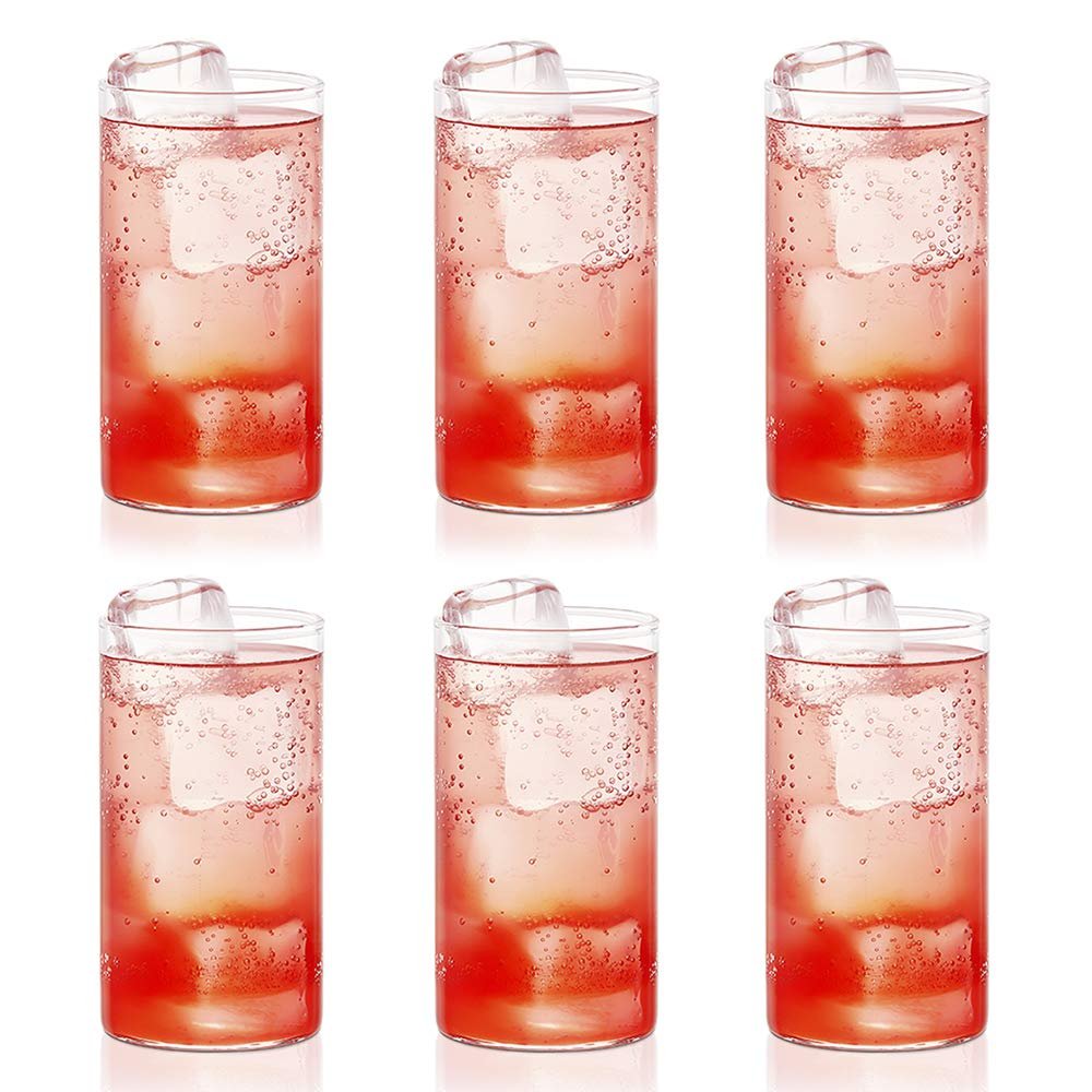 61Z1H9MsA6L._SL1000.jpg Heavy unbreakable Stylish Plastic Clear look fully Transparent Glasses Set 330ml (6pcs) - Image 1