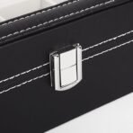 Presents Luxury 12-Slot Watch Box for Men & Women ? Lockable Leather Watch Organizer with Glass Lid, Soft Velvet Cushions, Premium Display & Storage Case for Watches (Black) - Image 5