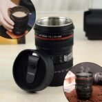 Plastic Camera Lens Stainless Steel Coffee Mug - Image 4