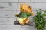 Cute Squirrel Garden Statue on Swing | Hanging Resin Animal Figurine for Patio, Tree, Yard, Balcony Decor | Outdoor & Indoor - Image 3