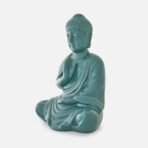 Teal Meditating Buddha Statue - Serene Resin Idol in Dhyana Mudra for Home Decor, Zen Garden, Yoga Studio, & Spiritual Gifts - Image 7