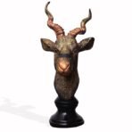 Deer Statue with Fawn Family - Boho Resin Animal Sculpture for Living Room, Entryway Table, or Rustic Home Decor