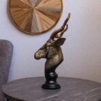 Deer Statue with Fawn Family - Boho Resin Animal Sculpture for Living Room, Entryway Table, or Rustic Home Decor - Image 4