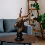 Deer Statue with Fawn Family - Boho Resin Animal Sculpture for Living Room, Entryway Table, or Rustic Home Decor - Image 6