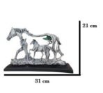 Mother & Foal Horse Statue - Rustic Driftwood Style Resin Sculpture - Modern Farmhouse Animal Figurine for Home Decor, Office Desk, or Equestrian Gift - Image 3