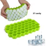 Flexible Silicone Honeycomb Ice Cube Mould Tray 37 Cavity Multicolor Ice Tray for Whiskey, Cocktails, and Beverages - Image 2