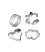 Stainless Steel Cookie Cutter Set ? 4 Different Shapes for Baking, for Cookies, Biscuits, and Crafts